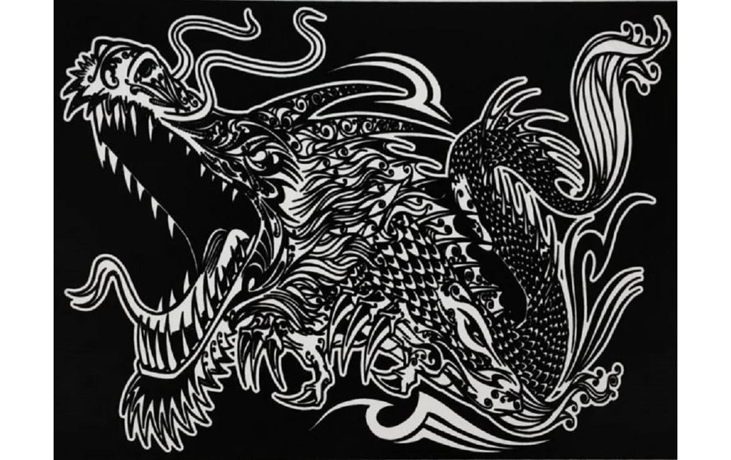 Tataruga Image de velours A4, dragon