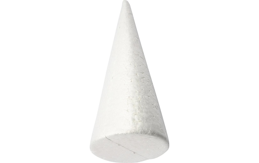 Creativ Company Cône en polystyrène 1 pièce, 35 cm, blanc