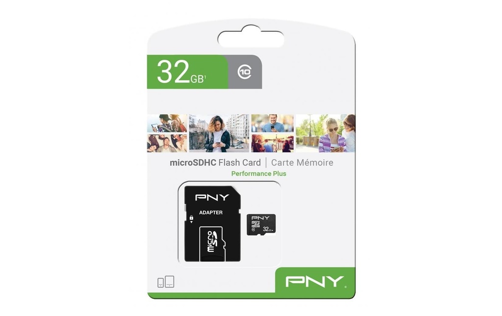 PNY Carte microSDHC Performance Plus 32 GB