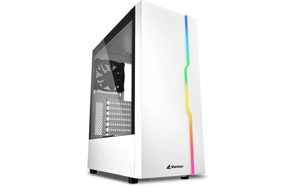 Sharkoon Boîtier d’ordinateur RGB Slider Blanc