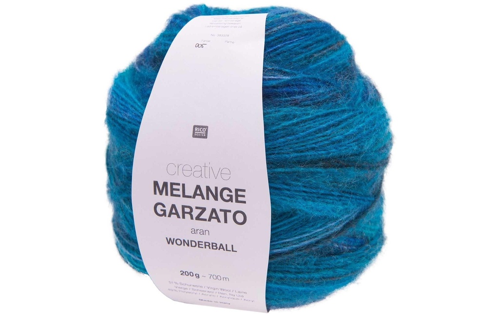 Rico Design Laine Melange Garzato 200 g, Aqua