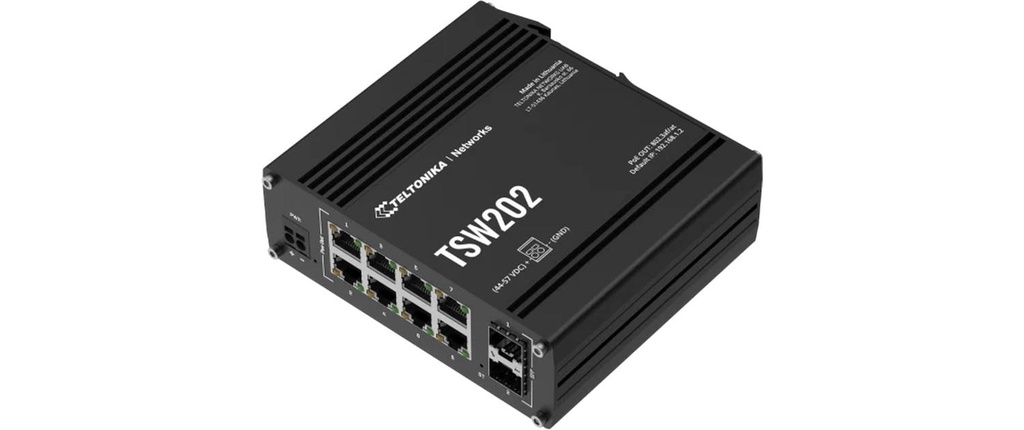 Teltonika Switch PoE+ sur rail TSW202 10 ports