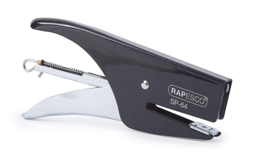 Rapesco SP-64 Pince-agrafeuse en métal 12 Page(s), Noir