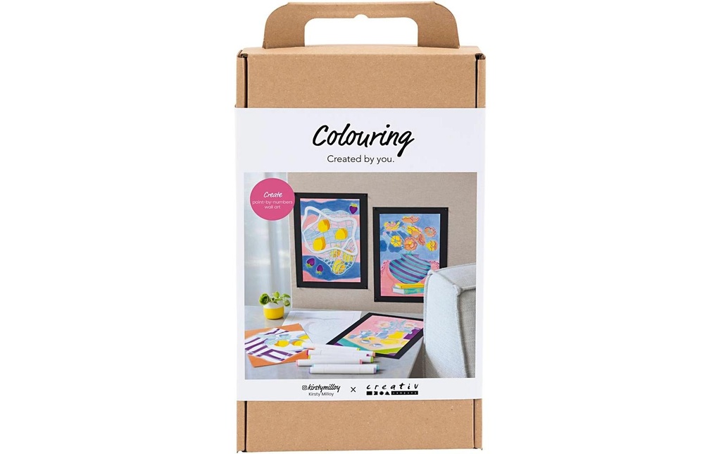 Creativ Company Peinture pour bricolage Peinture par numéros avec marqueur 4 pièces
