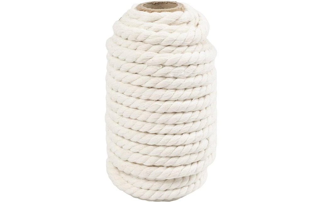 Creativ Company Fil de coton Cordon Macramé Blanc naturel