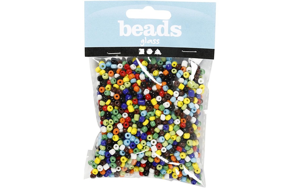 Creativ Company Perles de rocaille 130 g, Multicolore