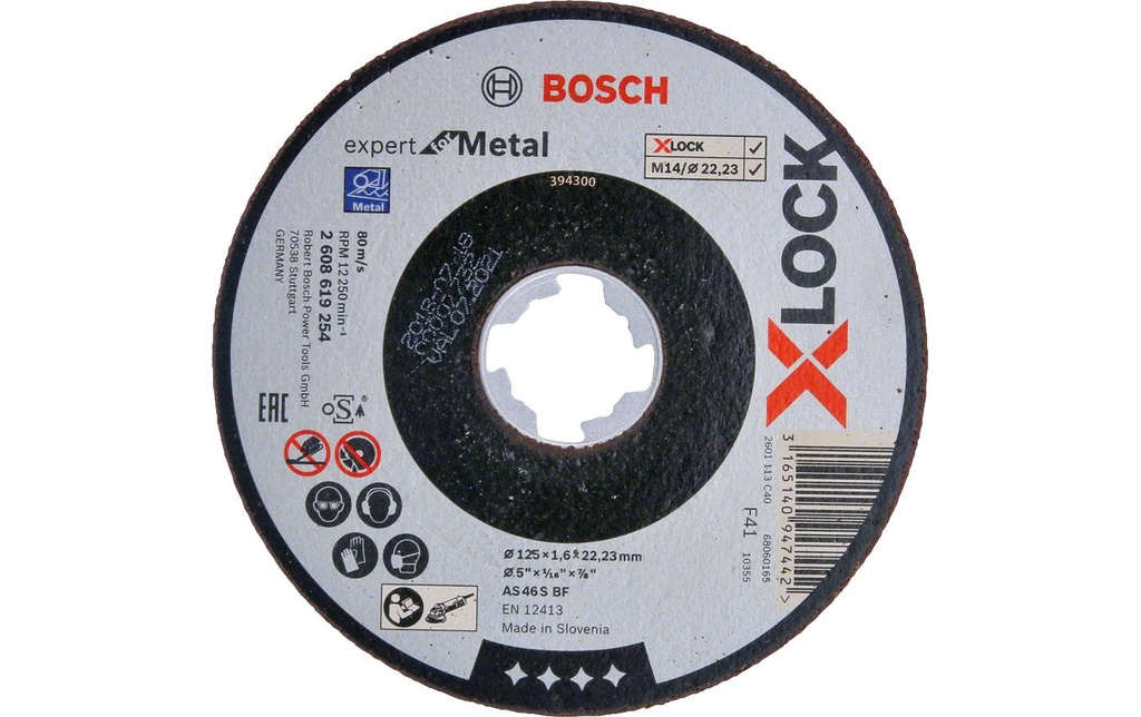 Bosch Professional Disque à tronçonner droit X-LOCK Expert for Metal 125 x 1.6