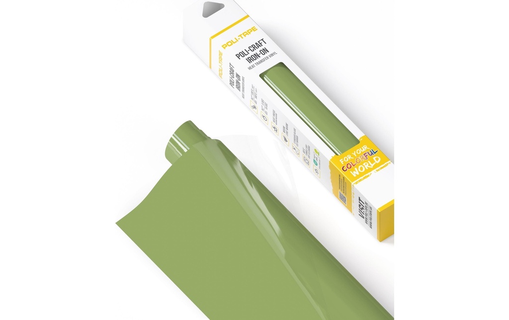 Poli-Tape Film thermocollant Poli-Flex turbo, 30.5 x 122 cm, olive