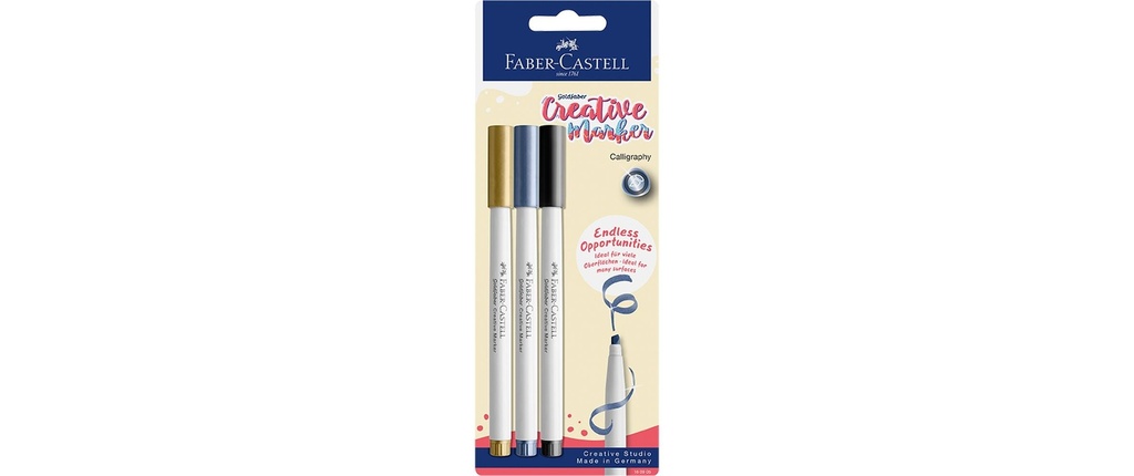 Faber-Castell Marqueur Creative Gofa C Carte blister de 3 pièces