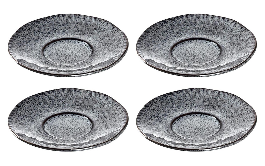 LEONARDO Soucoupe Matera Ø 15 cm, 4 pièces, Anthracite