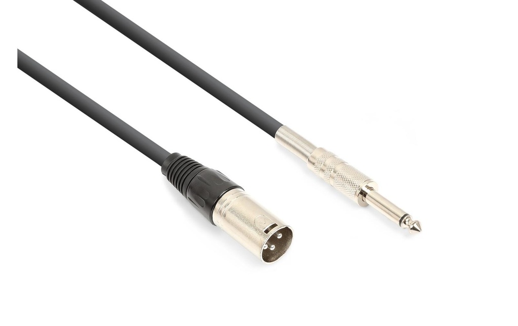 Vonyx Câble XLR XLRm-Jack 6.3 3 m, Noir