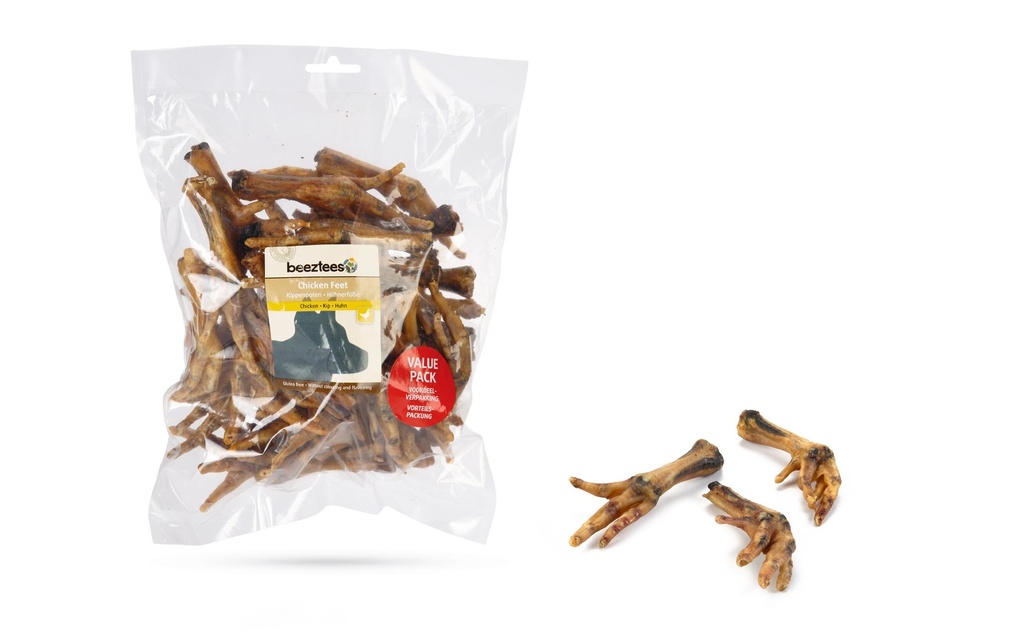 Beeztees Produit à mâcher  Des pattes de poulet, 500 g