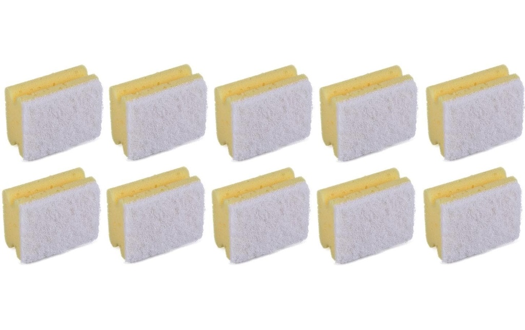 Edi Baur Éponge Profi 10 Pièce/s, jaune/blanc, petit