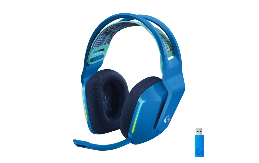 Logitech Casque gaming G733 Lightspeed Bleu