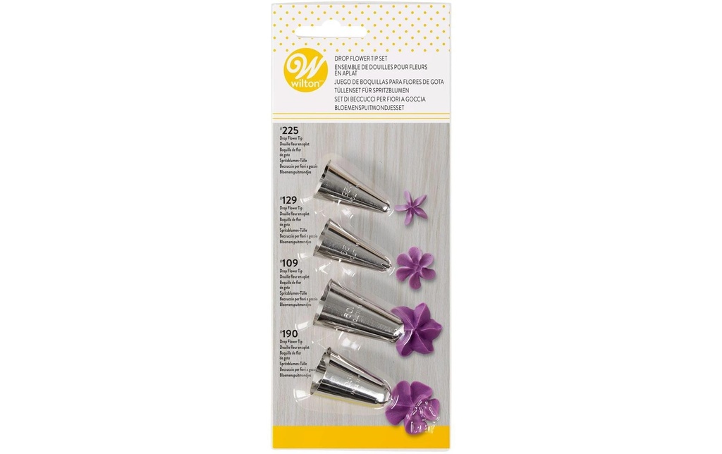 BackshopSchweiz Wilton Set de douilles pour fleurs #109, #129, #190, #225