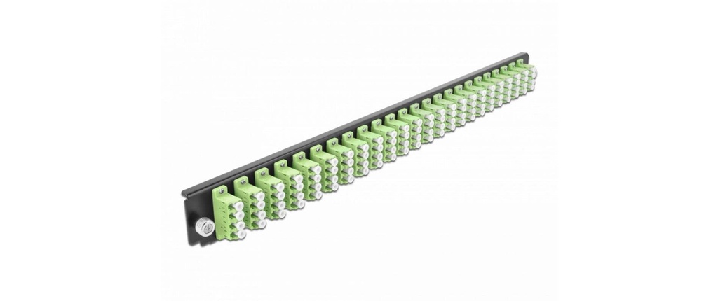 Delock Plaque de distribution Panneau avant 24 ports LC Quad OM5 MM vert citron