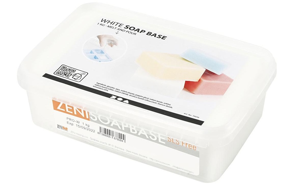 Creativ Company Savon à la glycérine 1 kg, blanc