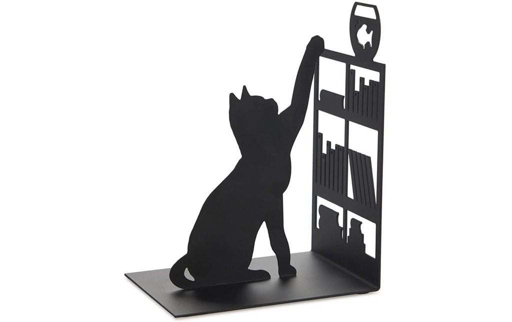 Trendform Serre-livres Fishing Cat Noir
