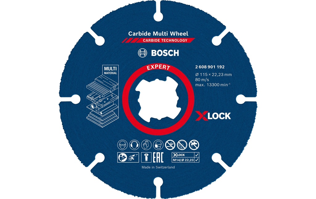 Bosch Professional Disque à tronçonner X-LOCK Expert Carbide 115 mm