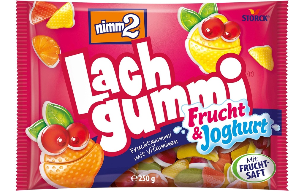 Storck Bonbons gommeux Nimm2 gomme à rire fruits et yogourt 250 g