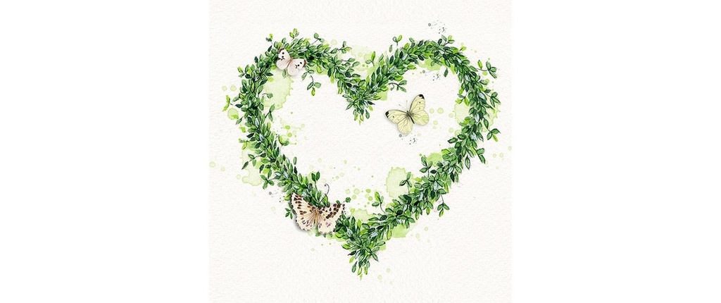 Braun + Company Serviettes en papier Green Dream 33 cm x 33 cm, 20 Pièce/s