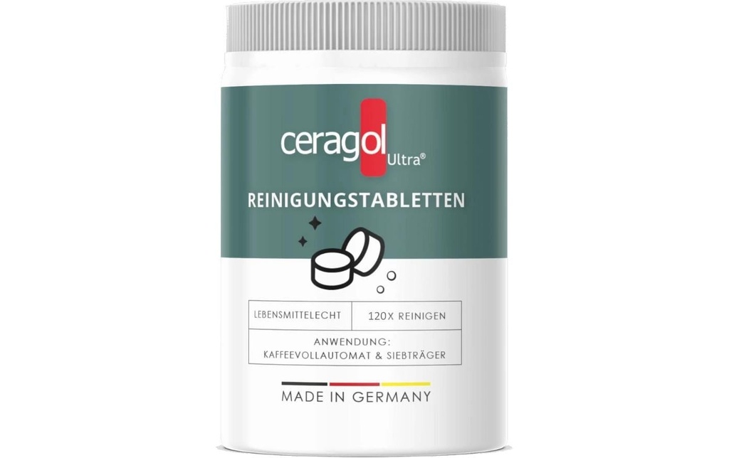 Ceragol Pastilles de nettoyage Dégraissant pour café 120 pièces