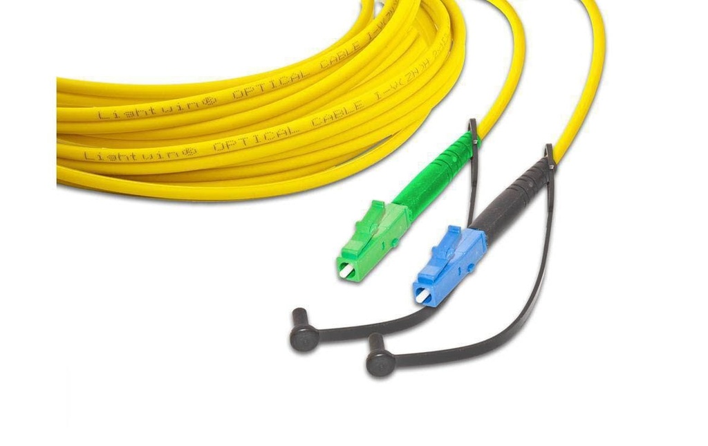 Lightwin Câble patch à fibre optique Singlemode LC/APC – LC, OS2, Simplex, 20 m