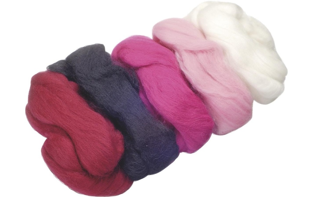 Heyda Laine de feutre Merino Mix 50g, Rose