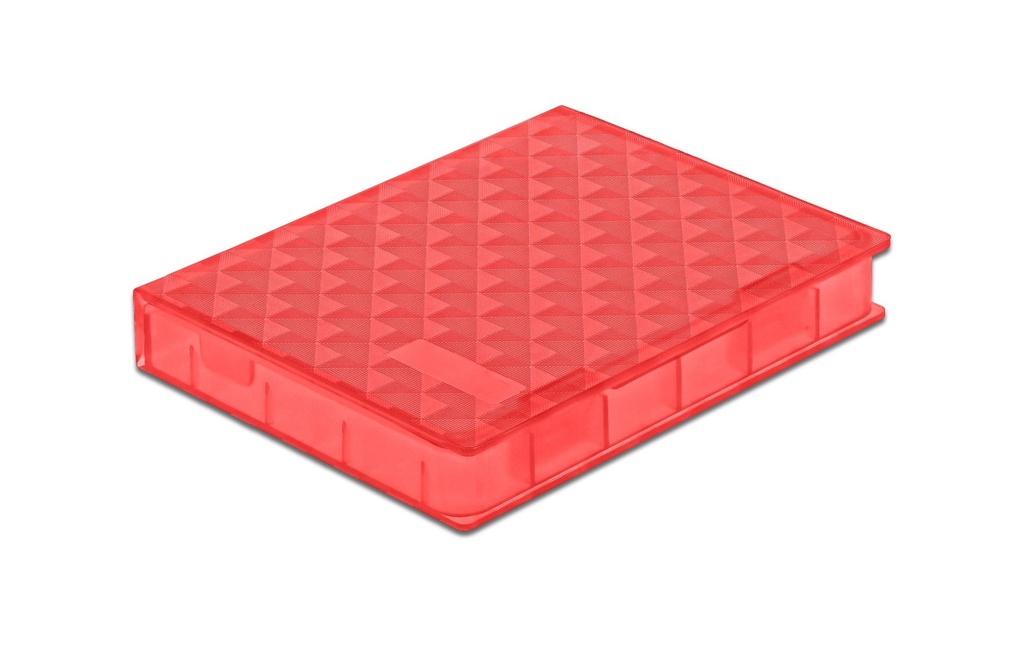 Delock Boîtier de protection pour HDD / SSD 2.5″ rouge