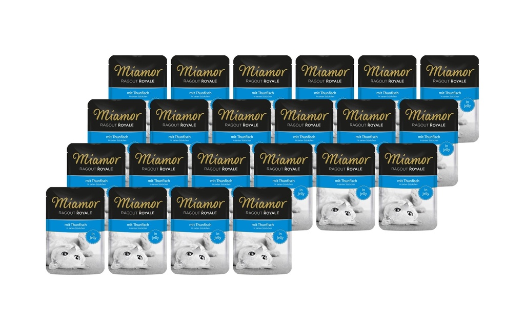 Miamor Alimentation humide Ragoût royal de thon en gelée, 22 x 100 g