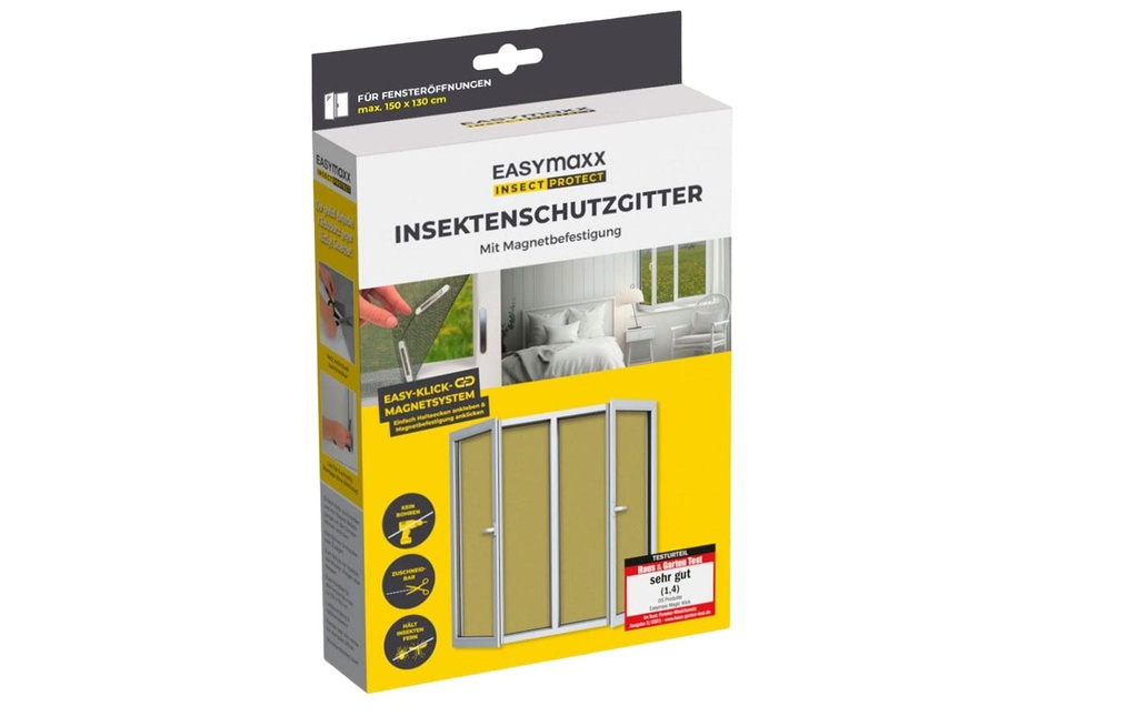 EASYmaxx Moustiquaire Magic Click 1.5 x 1.3 m