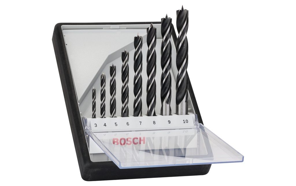 Bosch Professional Kits de forets à bois 3 - 10 mm, 8 pièces