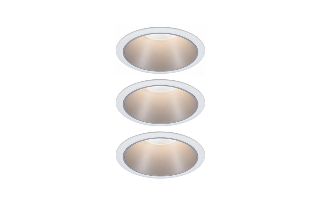 Paulmann Spot encastré Set Cole Coin 3-Stepdim, 18W,2700K,Blanc/argenté