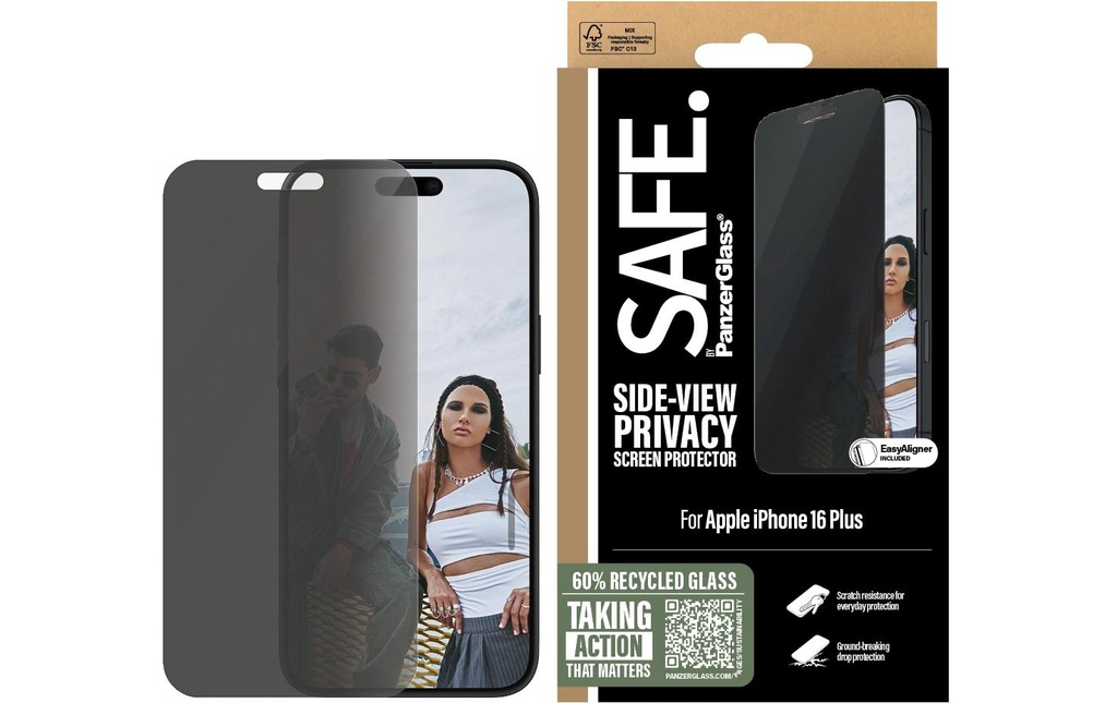 SAFE. Protection d’écran Ultra Wide Fit Privacy iPhone 16 Plus