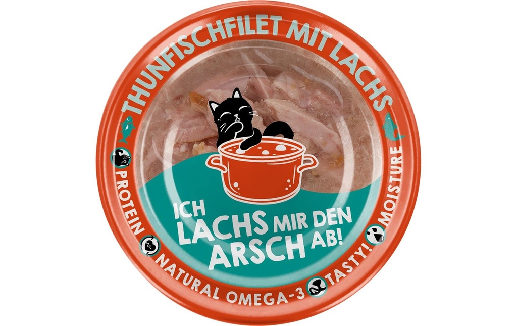 Lucky Lou Extra Food Thon & Saumon en bouillon, 70 g