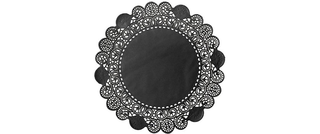 Duni Napperons rond 19 cm, 250 Pièce/s, Noir