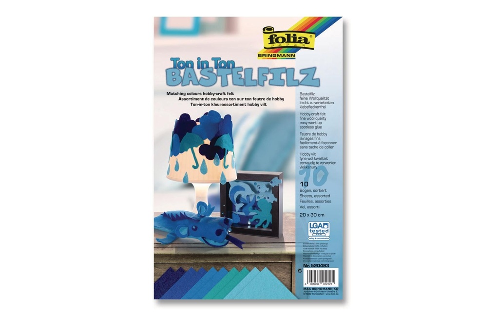 Folia Feutre de bricolage Ton sur ton Bleu