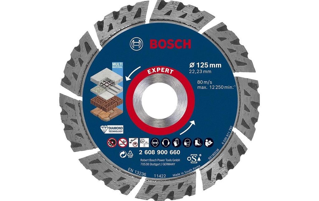 Bosch Professional Disque de coupe diamanté EXPERT MultiMaterial, 115 mm