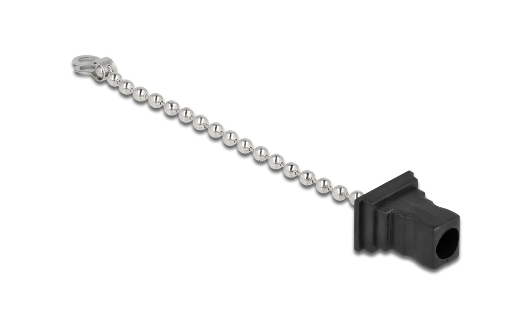 Delock Protection anti-poussière pour connecteur SC avec châine, 1 pc, noir