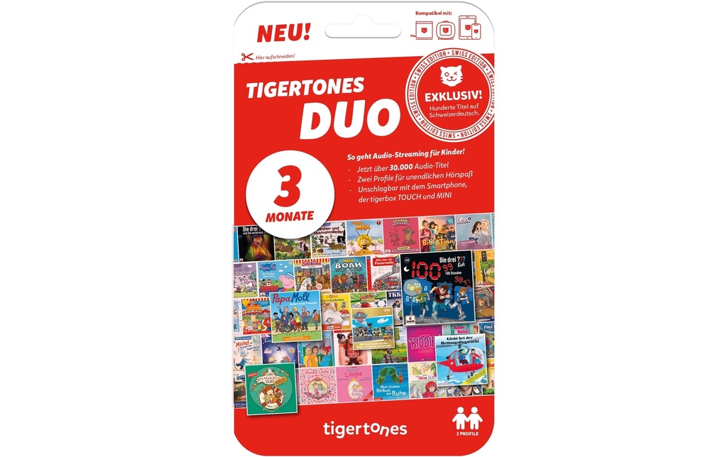Tigermedia tigertones Duo – Ticket Swiss Edition 3 mois