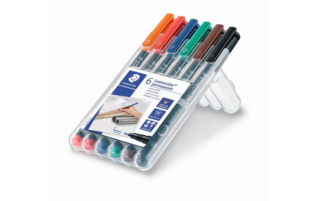 STAEDTLER OHPen Lumocolor 318 perm 6pc (6 pces)