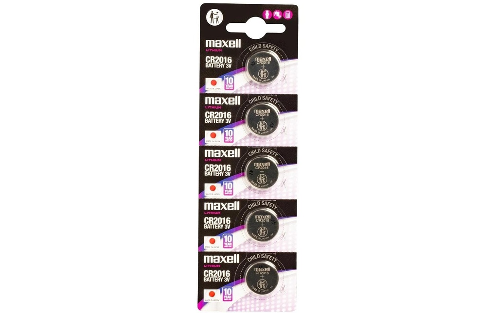 Maxell Europe LTD. Pile bouton CR2016 , 5 Pièce/s