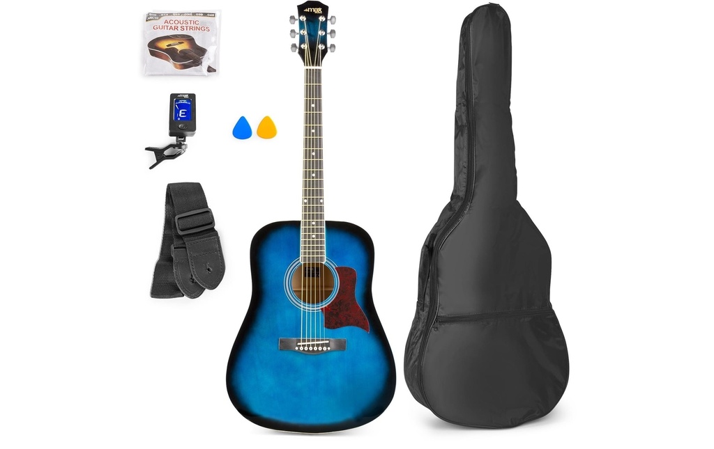 MAX Guitare occidentale SoloJam Set Bleu