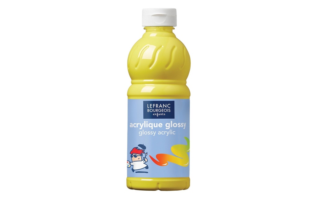 LEFRANC Peinture acrylique Glossy 500 ml, Jaune