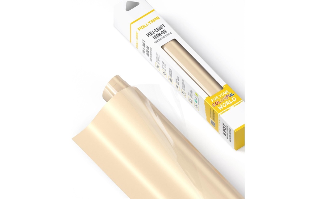 Poli-Tape Film thermocollant Poli-Flex turbo, 30.5 x 122 cm, Champagne