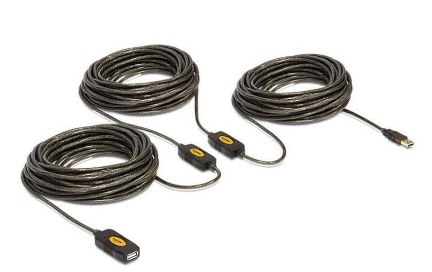 Delock Câble de prolongation USB 2.0  USB-A - USB-A 30 m
