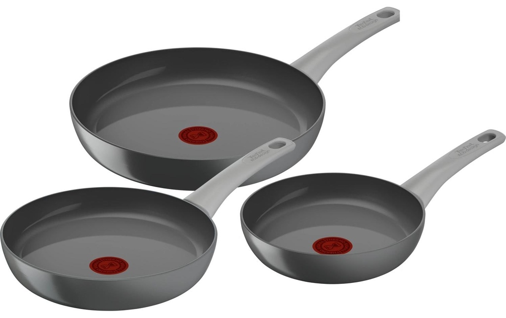 Tefal Set de poêle Renew On 20 / 24 / 28 cm Gris