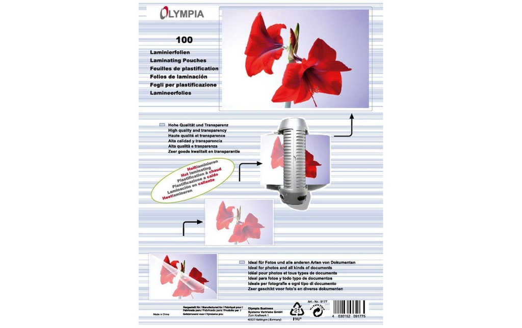 Olympia Film laminé Résistant à la déchirure, avec protection contre la flexion