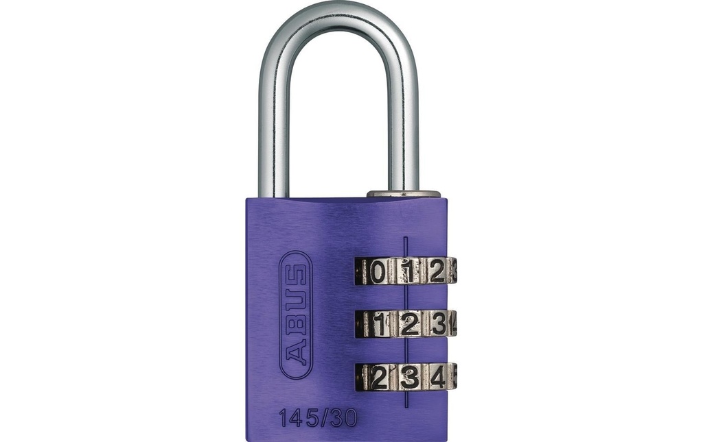 Abus Serrure à combinaison 145/30 Lock-Tag Violet Aluminium