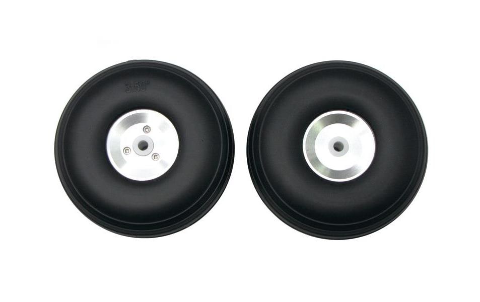 OEM Roue de modèle réduit d'avion avec jante en aluminium 89 mm, 2 pièces